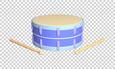 3d drum, musical instrument. 3d rendering Stock Illustration