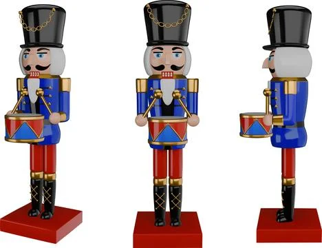 3d drum nutcracker Stock Illustration