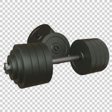 3d Dumbbell isolated object Stock Illustration