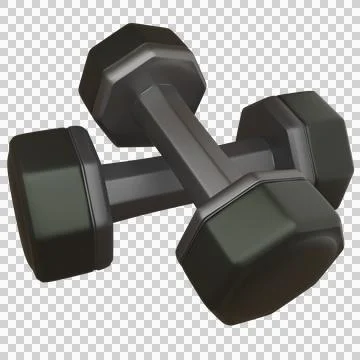 3d Dumbbells isolated object Ilustração Stock