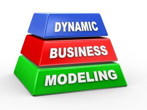 3d dynamic business modeling Stock Illustration