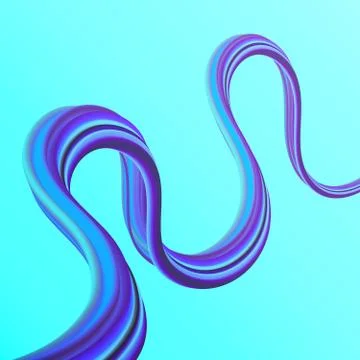 3D Dynamic Curved Wave. Illustrazione stock