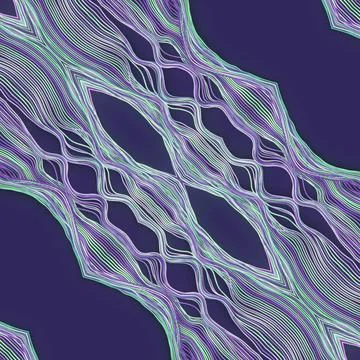 3D dynamic diagonal mint purple lines abstract wave Stock Illustration