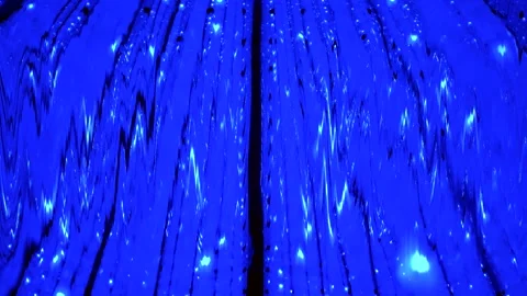 3D dynamic pattern animation with illuminated flashing lights in a vertical Stock Footage 335923828