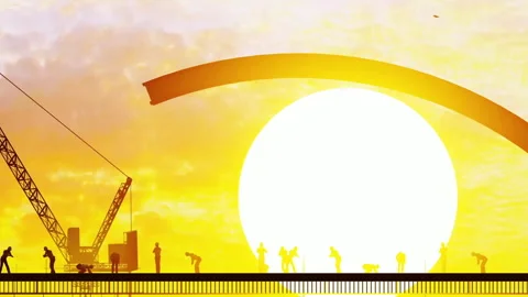 3D dynamic video presentation of building construction and urban development. Stock Footage 321526619