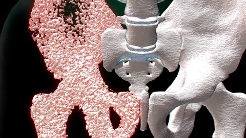 3D Dynamic Visualization of Various Joint and Skeletal Diseases-pelvis Stock Footage 330028134