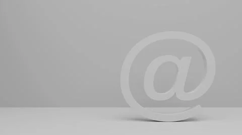 3D e-mail symbol on white background with copy space. 3D render illustration Stock Illustration