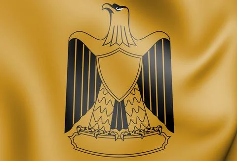 3D Eagle of Saladin emblem. 3D Illustration. Stock Illustration