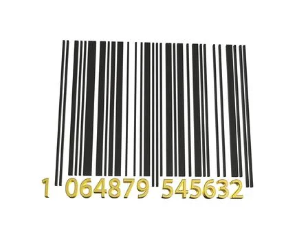A 3D EAN bar code Stock Illustration