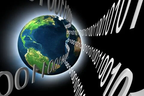 3d earth data 스톡 일러스트