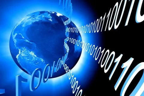 3d earth data Stock Illustration