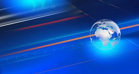 3D earth globe on blue background concept series 1520 库存插图