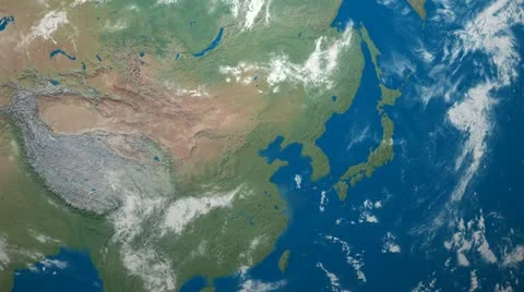 3D Earth Globe Map, China Stock Footage 11451032