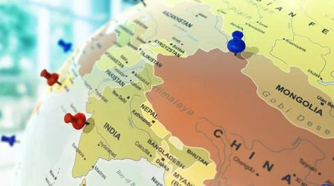 3d earth globe with pinpoints イラスト素材