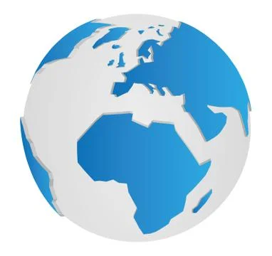 3D Earth Globe Vector Graphic Illustrazione stock