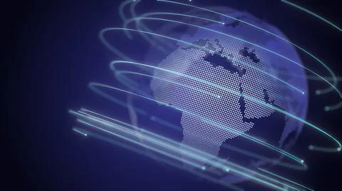 3d earth graphic symbolizing global trade Ilustración de archivo