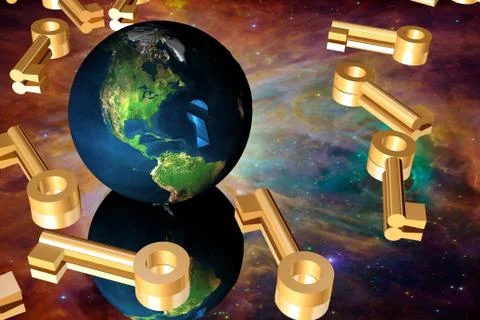 3d earth Stock Illustration