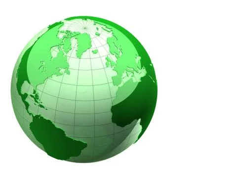 3d earth isolated on white background Stock-Illustration