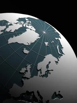3d earth isolated on white background Stock Illustration