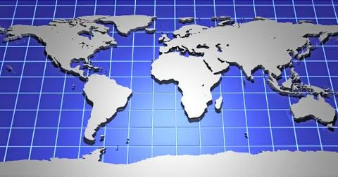 3d earth map Stock Illustration