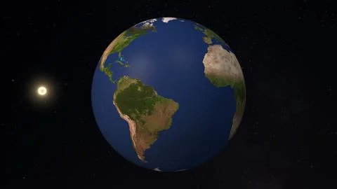 3d earth planet rotating with light speed in Space Ilustración de archivo
