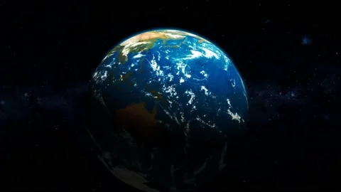 3d Earth planet on space star Stock Footage 221905195