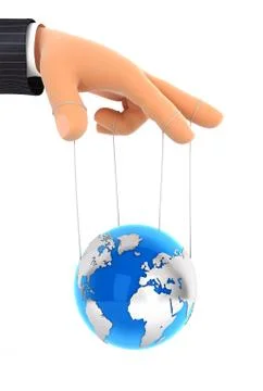 3d earth puppet concept Stock Illustration