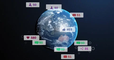 3D Earth rotating upon start spawning so... | Stock Video | Pond5