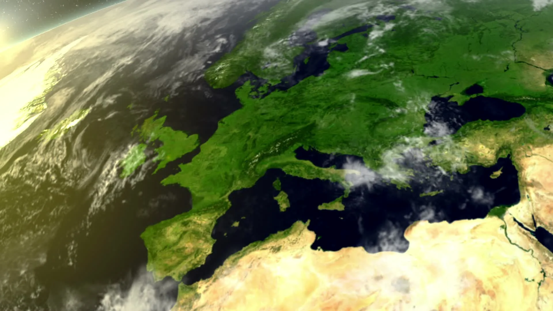 3d Earth Satellite View 3D Earth Satellite View Over Europe | Stock Video | Pond5