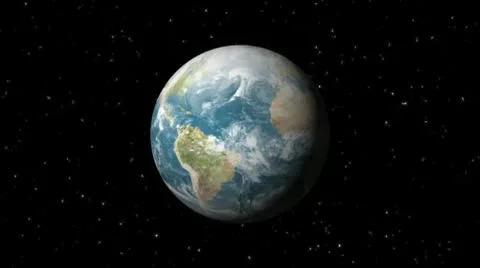 3D Earth with Stars Stock Footage 10587643