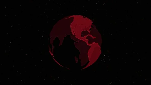 3D Earth Template with Particle Effect Stock Footage 208922504