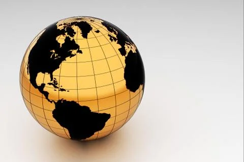 3d earth on white background Stock-Illustration