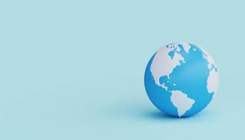 3d Earth world map illustration globe. 3d render illustration. Stock Illustration