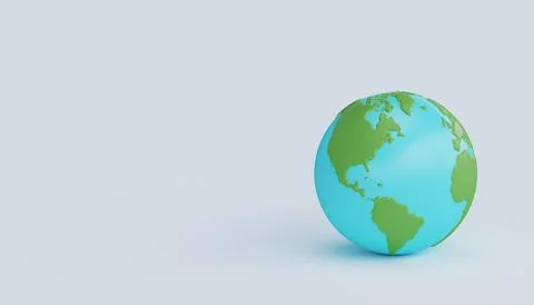 3d Earth world map illustration globe. 3d render illustration. Stock Illustration