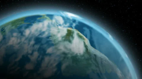 3D Earth zoom in to clouds layer Stock-Footage 1217189