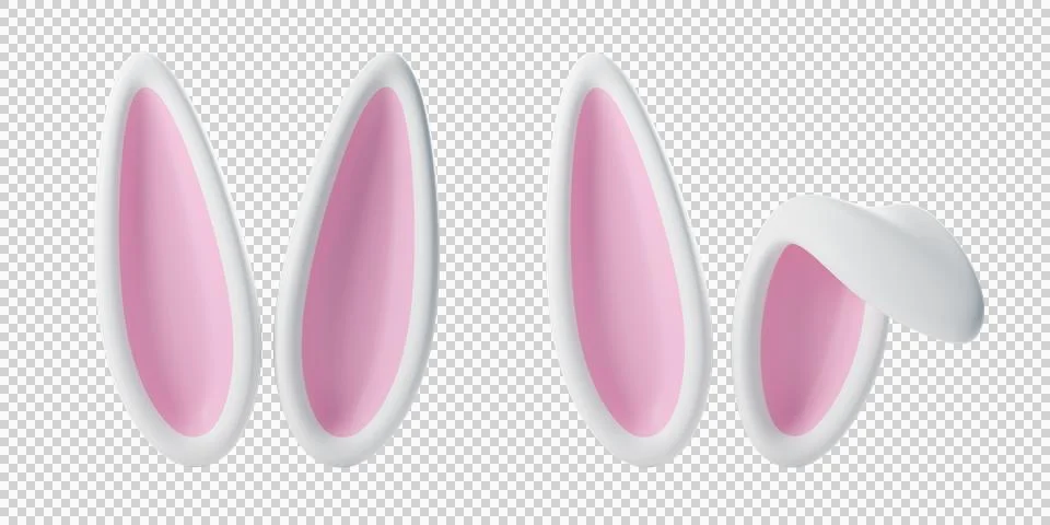 3d Easter bunny ears set Stock-Illustration