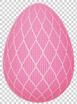 3D Easter Egg with beautiful pattern Illustrazione stock