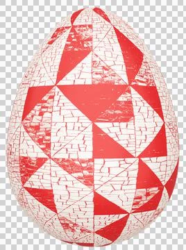 3D Easter Egg with beautiful pattern Stock Illustration
