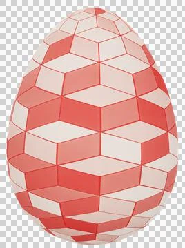 3D Easter Egg with beautiful pattern Illustrazione stock