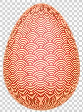 3D Easter Egg with beautiful pattern Stock Illustration