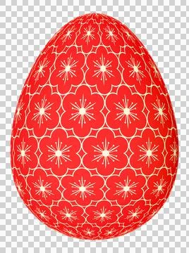 3D Easter Egg with beautiful pattern Stock Illustration