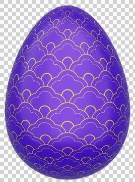 3D Easter Egg with beautiful pattern Stock Illustration