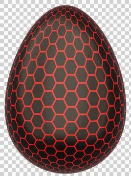 3D Easter Egg with beautiful pattern Stock Illustration