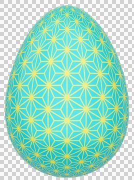 3D Easter Egg with beautiful pattern Illustrazione stock
