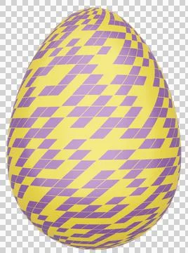3D Easter Egg with beautiful pattern Stock Illustration