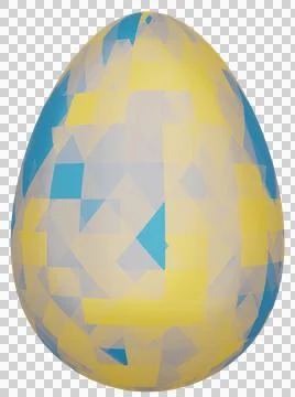 3D Easter Egg with beautiful pattern Stock Illustration