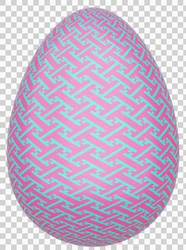 3D Easter Egg with beautiful pattern Stock Illustration