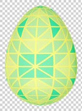 3D Easter Egg with beautiful pattern Stock Illustration