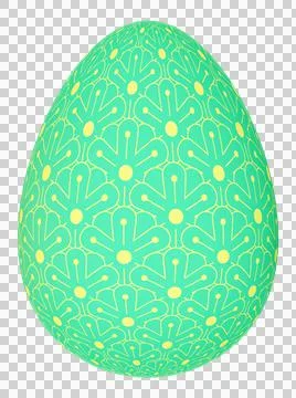 3D Easter Egg with beautiful pattern 스톡 일러스트
