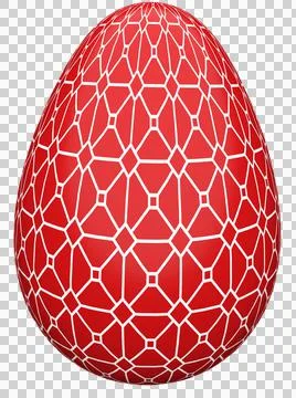3D Easter Egg with beautiful pattern Stock Illustration